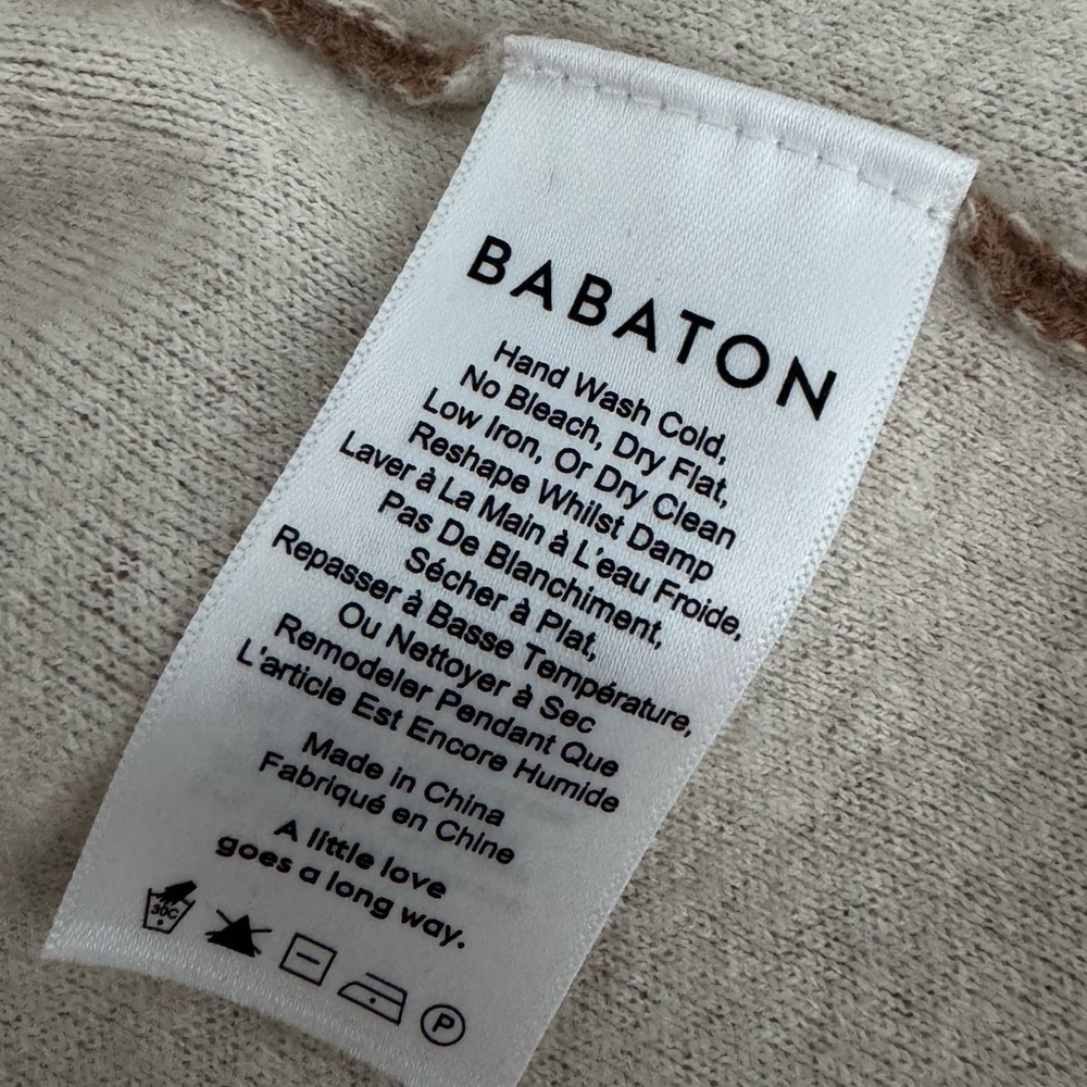 ARITZIA BABATON Lance Open Front Wool Blend Long Cardigan Sweater Duster Tan XXS - Picture 6 of 9